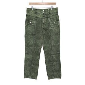 BDG Urban Outfitters Olive Green Acid Wash Denim Jeans Size 28 High‎ Rise